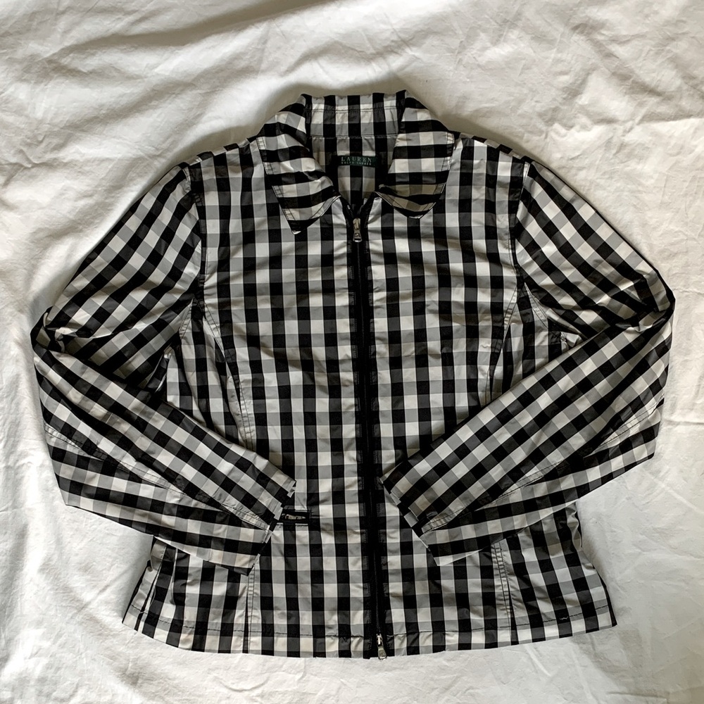 Ralph Lauren Black and White Gingham Jacket